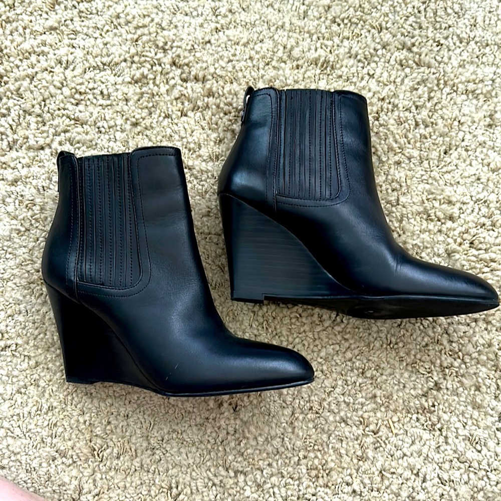 Sam Edelman Black Wedge Booties size 6.5